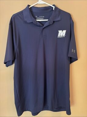 Under Armour Navy Blue Monmouth University Men’s Golf Polo Shirt